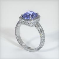 3.00 Ct. Color Change Sapphire Ring, 14K White Gold 2